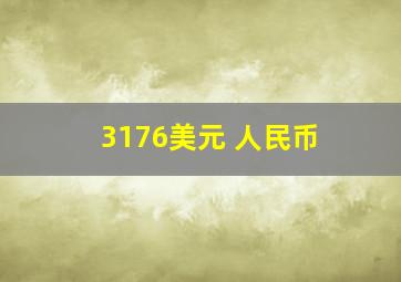 3176美元 人民币